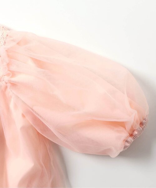 apres les cours（アプレレクール）の「【フォーマル対応/ジュニア対応】ヨークレースチュールワンピース＿アプレレクールマシェリ（ワンピース・キッズ・アイボリー/サーモンピンク・140/90/110/120/80/130/100）」の10枚目の写真