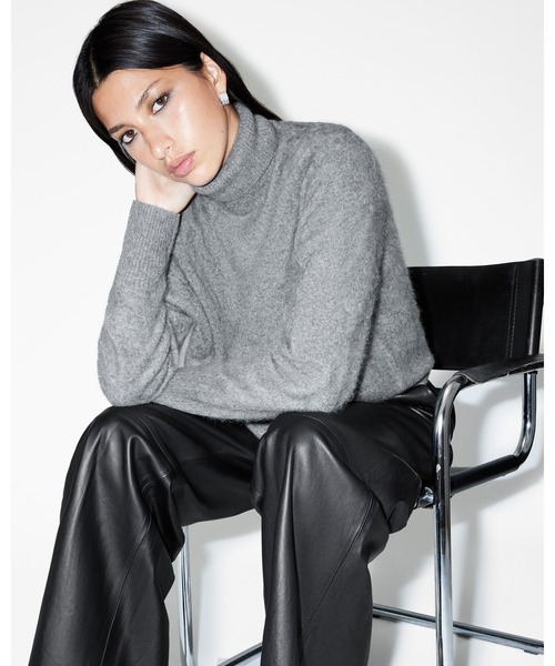 ニット セーター REBEL BRUSHED CASHMERE ROLL NECK JUMPER | REBEL ブラッシュド カシミヤ ロール ネッ REBEL BRUSHED CASHMERE ROLL NECK JUMPER | REBEL ブラッシュド