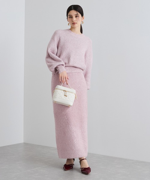 VIS(ビス)の「【セットアップ対応】ラメシャギーニットプルオーバー【静電気防止】(ニット/セーター・レディース・ライトグレー/ベージュ系その他/ピンク系その他2・FREE)」の21枚目の写真