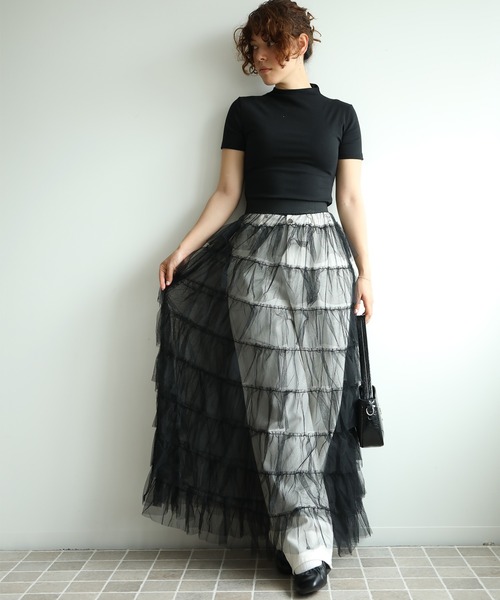 ボリューム シアー チュールスカート ティアード B3527 ボリューム シアー チュールスカート ティアード B3527