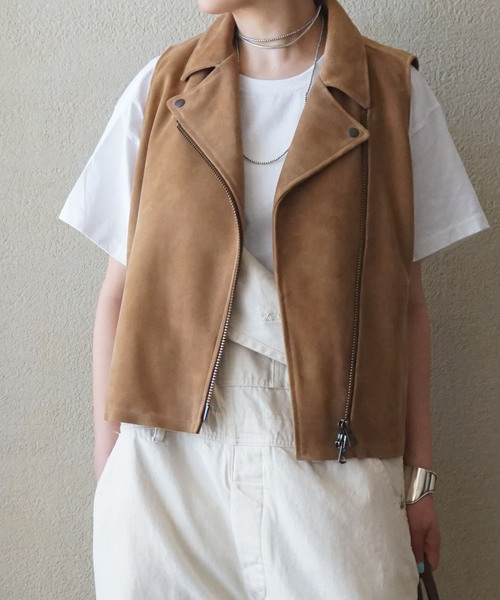 スウェード ライダースベスト（その他アウター）｜JOURNAL STANDARD LUXE（ジャーナルスタンダード ラックス）
