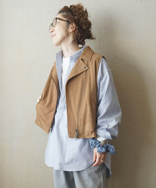 journal standard luxeブラックレザー ダブルライダースベスト journal standard luxeブラックレザー ダブルライダースベスト