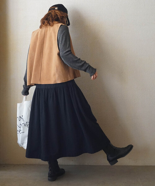 JOURNAL STANDARD LUXE(ジャーナルスタンダード ラックス)の「スウェード ライダースベスト(その他アウター・レディース・キャメル・FREE)」の12枚目の写真