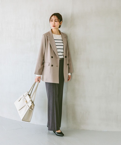 GLOBAL WORK（グローバルワーク）の「ウツクシルエットフレアパンツTall/252440（その他パンツ・レディース・ブラック/チャコール/モカ・SMALL/MEDIUM/LARGE/X-LARGE）」の7枚目の写真