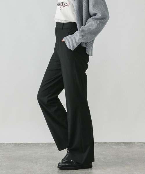 フレアパンツ yokosquad ブラック 在庫ラスト サイドスリットストレッチソフトフレアパンツ – LiSA LiSA