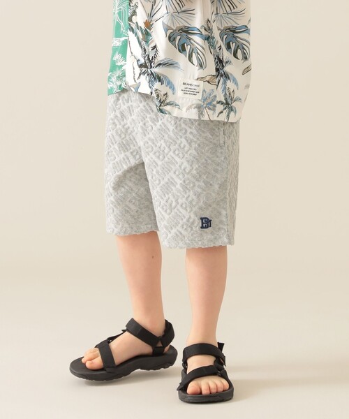 BEAMS mini(ビームスミニ)の「ロゴ パイル ショートパンツ 2025SS(90~150cm)(その他パンツ・キッズ・グリーン系その他3/パープル系その他3/ライトグレー・140/130/120/110/100/90/150)」の1枚目の写真