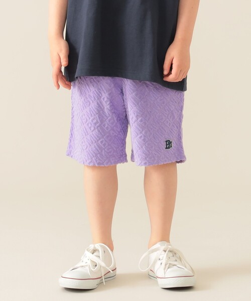 BEAMS mini(ビームスミニ)の「ロゴ パイル ショートパンツ 2025SS(90~150cm)(その他パンツ・キッズ・グリーン系その他3/パープル系その他3/ライトグレー・140/130/120/110/100/90/150)」の3枚目の写真