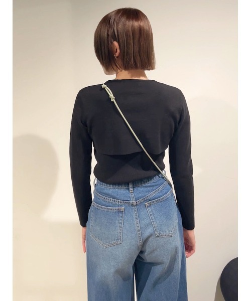 SNIDEL（スナイデル）の「クロップドカーデアンサンプル（ニット