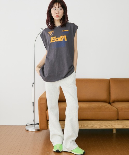 Auntie Rosa Holiday（アンティローザホリデー）の「ヴィンテージライクユニフォームTEE（Tシャツ/カットソー・レディース・ナチュラル/チャコールグレー・FREE）」の7枚目の写真