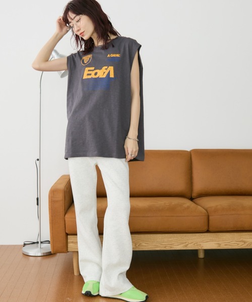 Auntie Rosa Holiday（アンティローザホリデー）の「ヴィンテージライクユニフォームTEE（Tシャツ/カットソー・レディース・ナチュラル/チャコールグレー・FREE）」の8枚目の写真