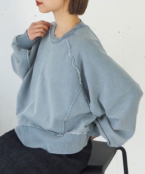 ヴィンテージ加工ラグランスウェット