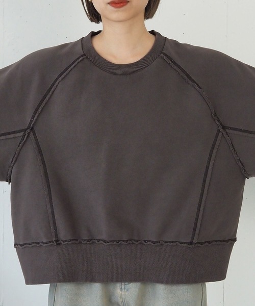 ヴィンテージ加工ラグランスウェット