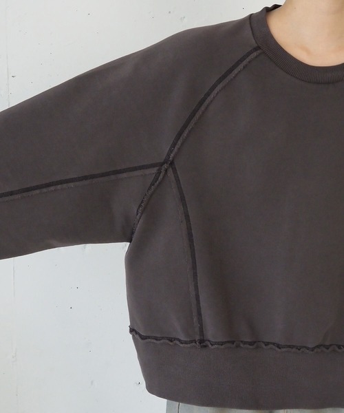 ヴィンテージ加工ラグランスウェット