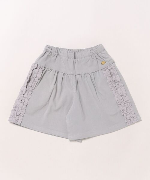 HAKKA KIDS(ハッカキッズ)の「スーパーストレッチツイルフリルキュロット(スカート・キッズ・グレー/ベージュ・130cm/120cm/110cm)」の2枚目の写真