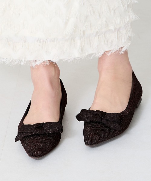 WA ORiental TRaffic（ダブルエーオリエンタルトラフィック）の「ラメニットリボンパンプス/52106（パンプス・レディース・ブラウン/ブラック/シルバー・40/38/39/41/42/35/36/37/34）」の17枚目の写真