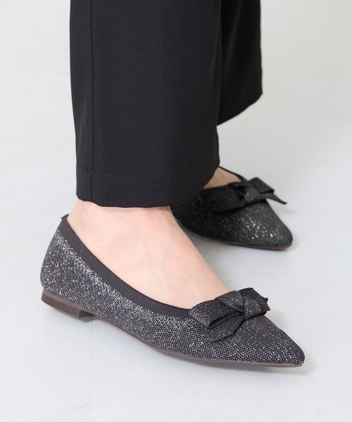 WA ORiental TRaffic（ダブルエーオリエンタルトラフィック）の「ラメニットリボンパンプス/52106（パンプス・レディース・ブラウン/ブラック/シルバー・40/38/39/41/42/35/36/37/34）」の21枚目の写真