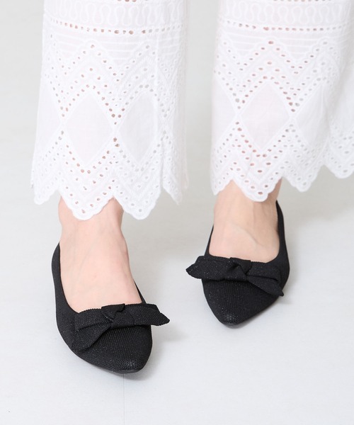 WA ORiental TRaffic（ダブルエーオリエンタルトラフィック）の「ラメニットリボンパンプス/52106（パンプス・レディース・ブラウン/ブラック/シルバー・40/38/39/41/42/35/36/37/34）」の12枚目の写真