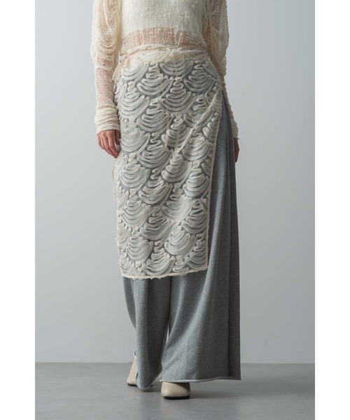 Limue（リミュ）の「チュール刺繍スカート（スカート・レディース・アイボリー/ブラック・FREE）」の19枚目の写真