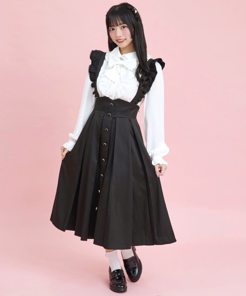 Secret Honey（シークレットハニー）の「マチ付きスカート（スカート・レディース・ブラック/チェック/ブルー・MEDIUM）」の2枚目の写真