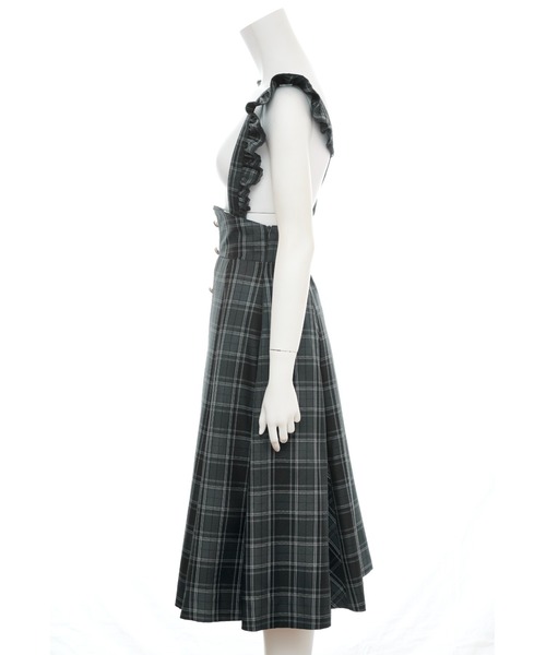 Secret Honey（シークレットハニー）の「マチ付きスカート（スカート・レディース・ブラック/チェック/ブルー・MEDIUM）」の5枚目の写真
