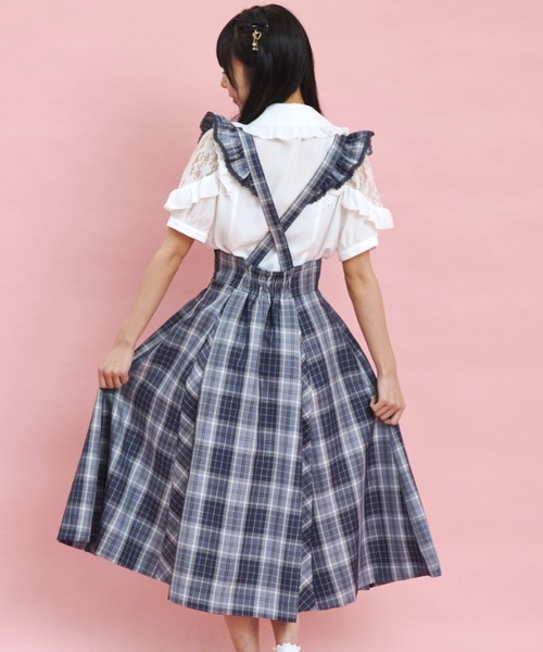 Secret Honey（シークレットハニー）の「マチ付きスカート（スカート・レディース・ブラック/チェック/ブルー・MEDIUM）」の18枚目の写真