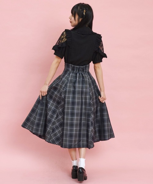 Secret Honey（シークレットハニー）の「マチ付きスカート（スカート・レディース・ブラック/チェック/ブルー・MEDIUM）」の15枚目の写真