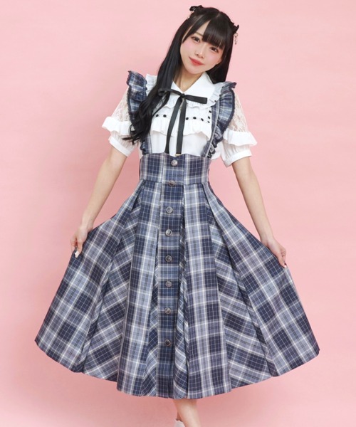 Secret Honey（シークレットハニー）の「マチ付きスカート（スカート・レディース・ブラック/チェック/ブルー・MEDIUM）」の17枚目の写真