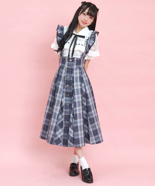 Secret Honey（シークレットハニー）の「マチ付きスカート（スカート・レディース・ブラック/チェック/ブルー・MEDIUM）」の16枚目の写真