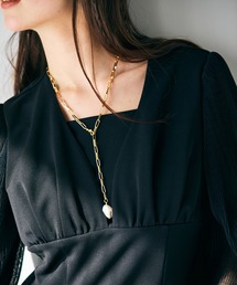 Audie a Muses（オーディアミューズ）の「チェーンパールトップネックレス（ネックレス）」