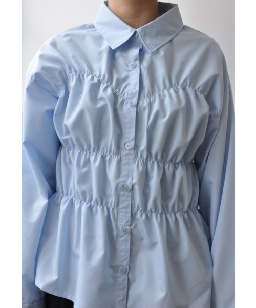 Meli rich(メリーリッチ)の「ブロードシャーリングシャツ(シャツ/ブラウス・レディース・オフホワイト/ブルー/イエロー・FREE)」の15枚目の写真