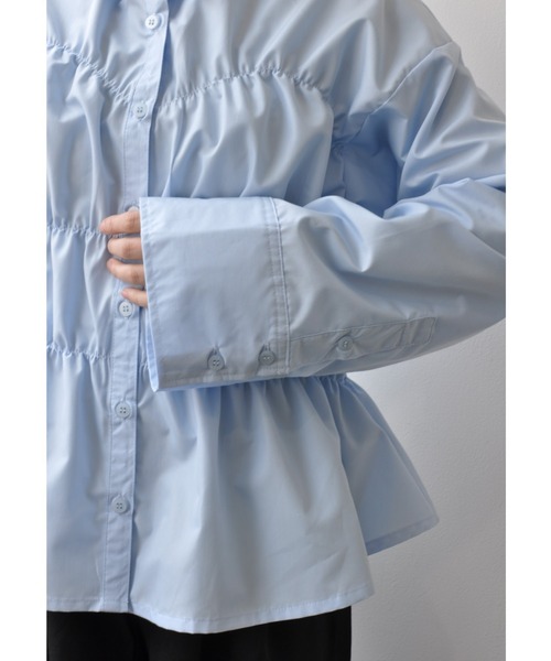 Meli rich(メリーリッチ)の「ブロードシャーリングシャツ(シャツ/ブラウス・レディース・オフホワイト/ブルー/イエロー・FREE)」の16枚目の写真