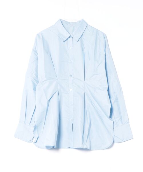 Meli rich(メリーリッチ)の「ブロードシャーリングシャツ(シャツ/ブラウス・レディース・オフホワイト/ブルー/イエロー・FREE)」の5枚目の写真