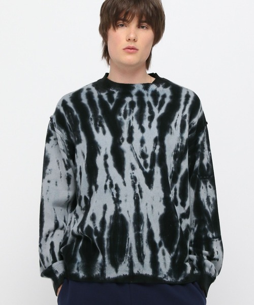 3.3 Field Trip （3.3フィールドトリップ）の「3.3 Field Trip／スプレーニットプルオーバー（ニット/セーター・メンズ・グレー/ブラック・FREE）」の2枚目の写真