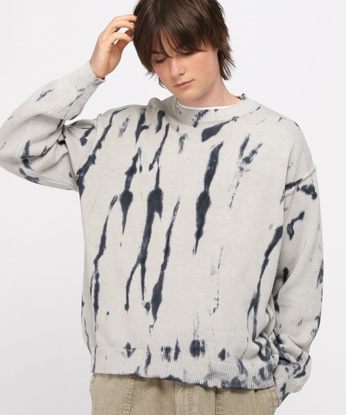 3.3 Field Trip （3.3フィールドトリップ）の「3.3 Field Trip／スプレーニットプルオーバー（ニット/セーター・メンズ・グレー/ブラック・FREE）」の7枚目の写真