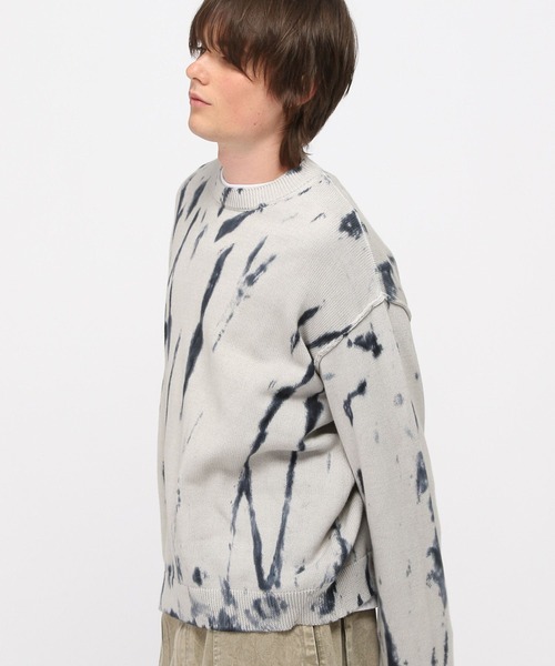 3.3 Field Trip （3.3フィールドトリップ）の「3.3 Field Trip／スプレーニットプルオーバー（ニット/セーター・メンズ・グレー/ブラック・FREE）」の8枚目の写真