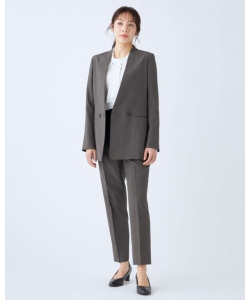 【SUIT SELECT】　セットアップ　パンツスーツ　ジャケット　スラックス SUIT SELECT スーツ 「セットアップ対応」洗える1つ釦テーラード