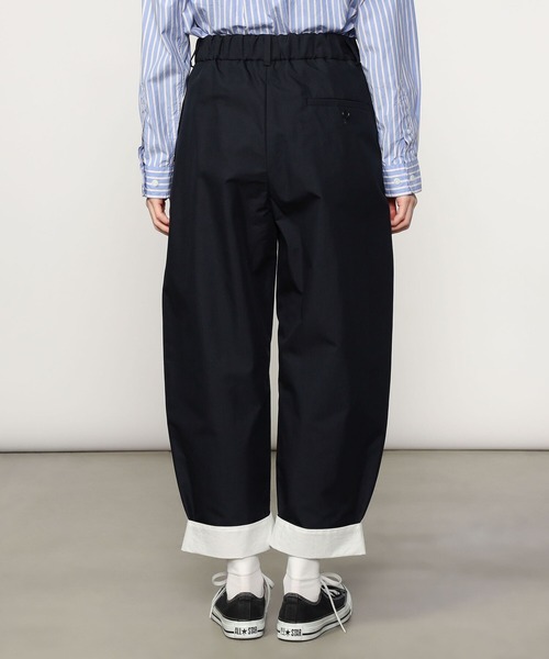 nicholson&nicholson（ニコルソンアンドニコルソン）の「nicholson & nicholson | コットンナイロン オーバルパンツ WOMEN（その他パンツ・レディース・ネイビー・38）」の9枚目の写真