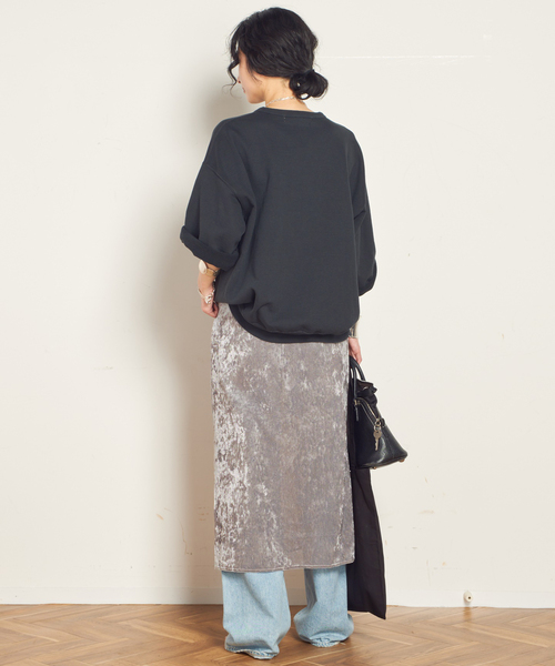 R JUBILEE(アールジュビリー)の「【R JUBILEE/アール ジュビリー】別注 ハーフスリーブスウェット(LYNCHBURG)(スウェット・レディース・ブラック系その他・FREE)」の6枚目の写真