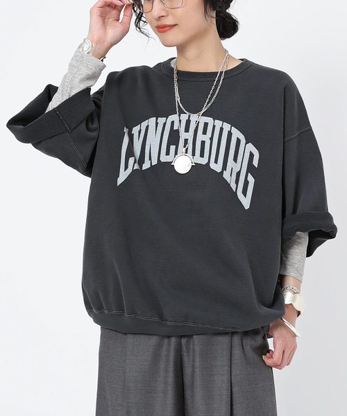 R JUBILEE(アールジュビリー)の「【R JUBILEE/アール ジュビリー】別注 ハーフスリーブスウェット(LYNCHBURG)(スウェット・レディース・ブラック系その他・FREE)」の8枚目の写真