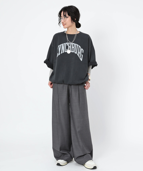 R JUBILEE(アールジュビリー)の「【R JUBILEE/アール ジュビリー】別注 ハーフスリーブスウェット(LYNCHBURG)(スウェット・レディース・ブラック系その他・FREE)」の11枚目の写真