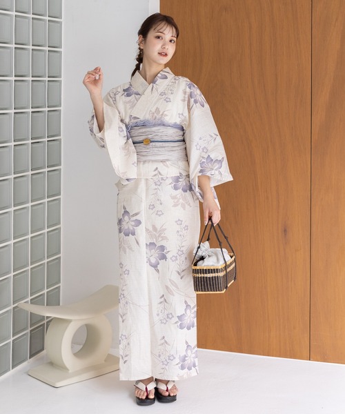 ゆかた館グレース（ユカタカングレース）の「こだわり浴衣５点セット（浴衣・レディース・ライトグレー/ベージュ系2/グリーン系2/ブルー系3/エンジ/ネイビー系3/グリーン系1/オレンジ系/イエロー系/ネイビー系1/ネイビー系2/ブラウン系/ベージュ系1/ブルー系1・MEDIUM/SMALL）」の18枚目の写真