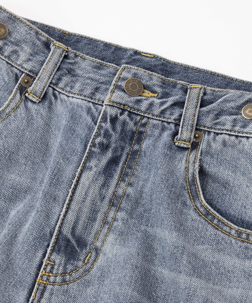 X-girl(エックスガール)の「WAIST ADJUST DENIM PANTS(デニムパンツ・レディース・ブラック/ライトインディゴブルー・M/XS/S)」の4枚目の写真