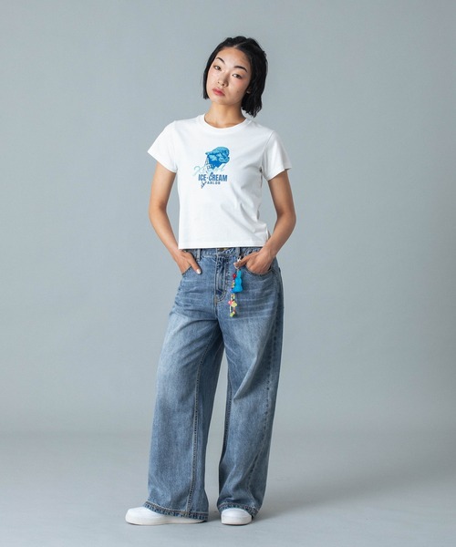X-girl(エックスガール)の「WAIST ADJUST DENIM PANTS(デニムパンツ・レディース・ブラック/ライトインディゴブルー・M/XS/S)」の19枚目の写真