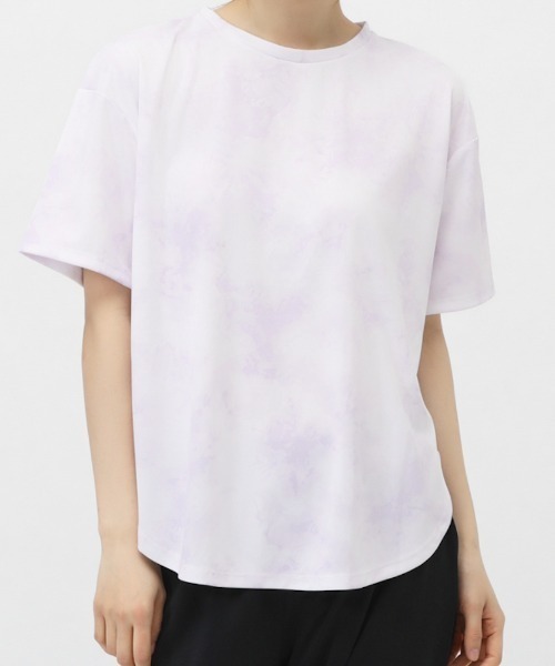 TIGORA（ティゴラ）の「ティゴラ TIGORA iCOOL 遮熱UV チュニックTシャツ（Tシャツ/カットソー・レディース・ペールイエロー/ライラック/ブラック/ダークグレー/ライトグレー/サックスブルー・S/M/L/XL）」の5枚目の写真