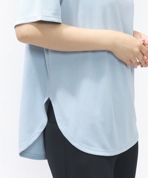 TIGORA（ティゴラ）の「ティゴラ TIGORA iCOOL 遮熱UV チュニックTシャツ（Tシャツ/カットソー・レディース・ペールイエロー/ライラック/ブラック/ダークグレー/ライトグレー/サックスブルー・S/M/L/XL）」の15枚目の写真