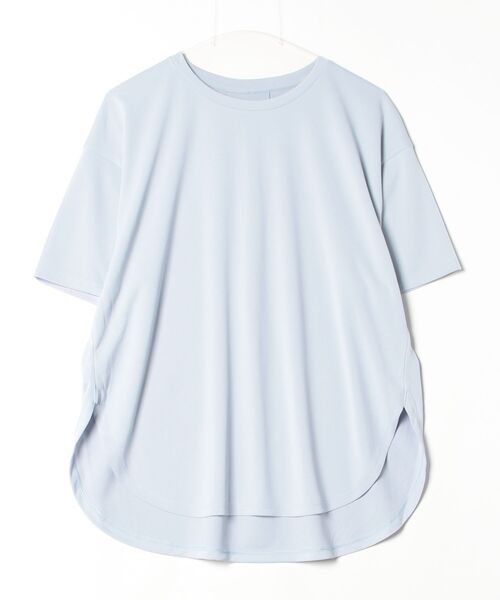 TIGORA（ティゴラ）の「ティゴラ TIGORA iCOOL 遮熱UV チュニックTシャツ（Tシャツ/カットソー・レディース・ペールイエロー/ライラック/ブラック/ダークグレー/ライトグレー/サックスブルー・S/M/L/XL）」の9枚目の写真
