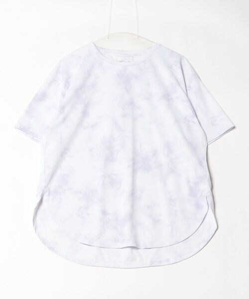 TIGORA（ティゴラ）の「ティゴラ TIGORA iCOOL 遮熱UV チュニックTシャツ（Tシャツ/カットソー・レディース・ペールイエロー/ライラック/ブラック/ダークグレー/ライトグレー/サックスブルー・S/M/L/XL）」の8枚目の写真