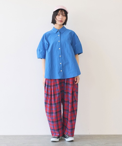 極美品！ビュルデサボン gingham balloon バルーンパンツ フリー 極美品！ビュルデサボン ギンガムチェック バルーンパンツ