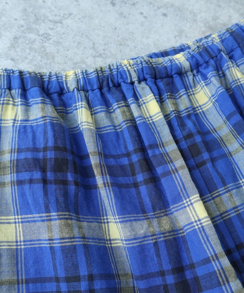 極美品！ビュルデサボン gingham balloon バルーンパンツ フリー bulle de savon（ビュルデサボン）の「gingham balloonパンツ