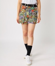 LOUDMOUTH/ラウドマウス ゴルフウェア ブランド ロゴ エコ メッシュ キュロット風 ショートパンツ 吸汗速乾 UVカット 接触冷感 遮熱 ストレッチ リサイクル糸